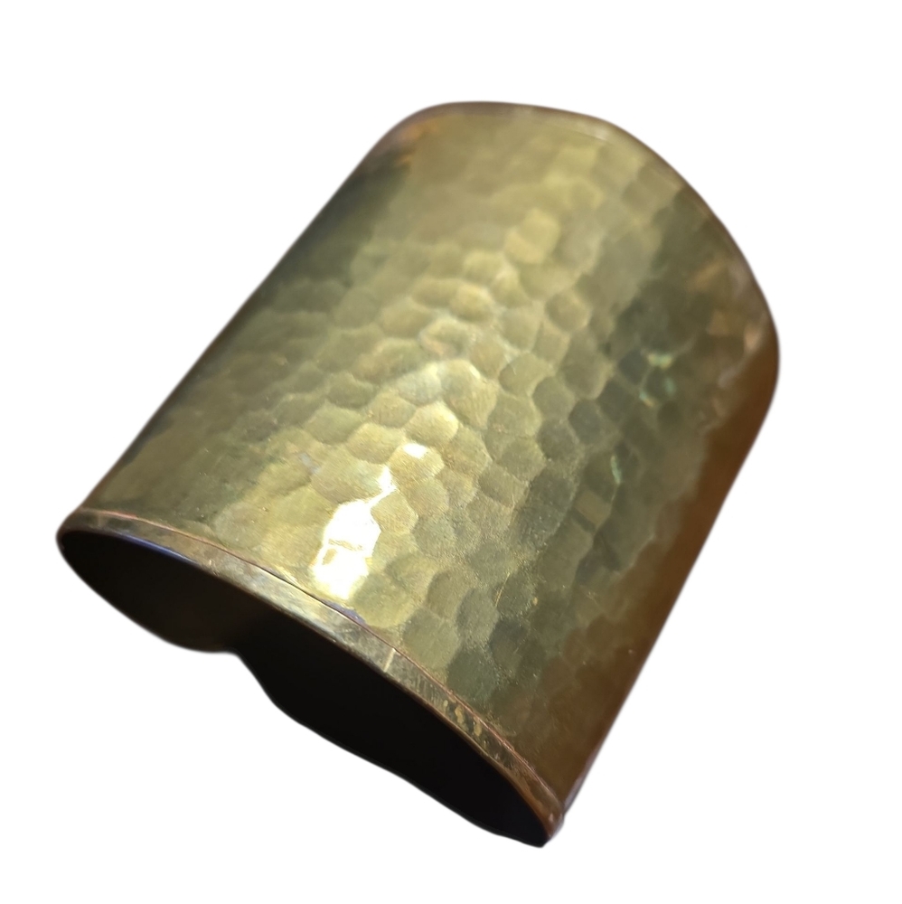 Vintage Hammered Brass Lg Cuff 12 Bracelet